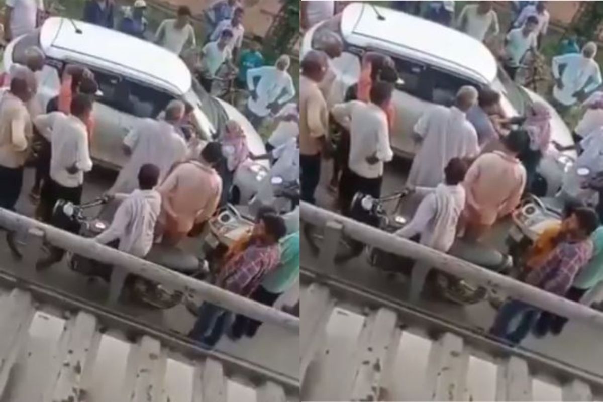 आणखी एका महिलेची कार चालकाला मारहाण; 9 वेळा चापट मारत बॅटनं धुतलं, संतापजनक घटनेचा VIDEO
