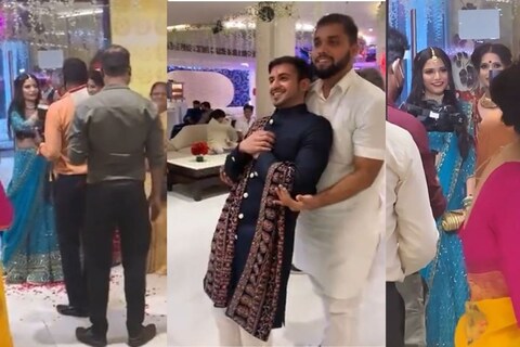 नवरीची (Bride) वाट पाहणारा नवरदेव (Groom) समोरच उभा असतो आणि नवरी समोर येताच त्याच्या हृदयाचे ठोके वाढू लागतात. यादरम्यान हा नवरदेव आपल्या नवरीला पाहून बेशुद्ध होण्याचं नाटक करतो
