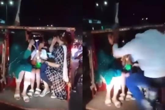 चालत्या रिक्षात घुसत तरुणीला जबरदस्ती KISS करून पळाला भामटा; विचित्र घटनेचा VIDEO VIRAL