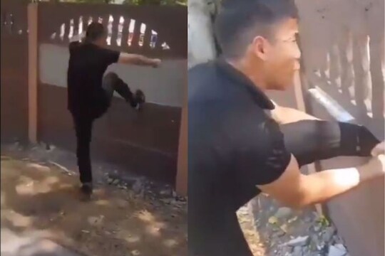 VIDEO: भिंत पाडायला गेला अन् स्वतःचाच पाय मोडून घेतला; अक्षरशः वेदनेनं विव्हळू लागला युवक