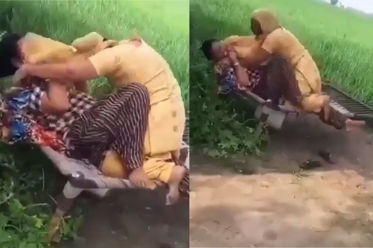 शेतातच आपसात भिडल्या दोन महिला; हाणामारीचा VIDEO होतोय व्हायरल