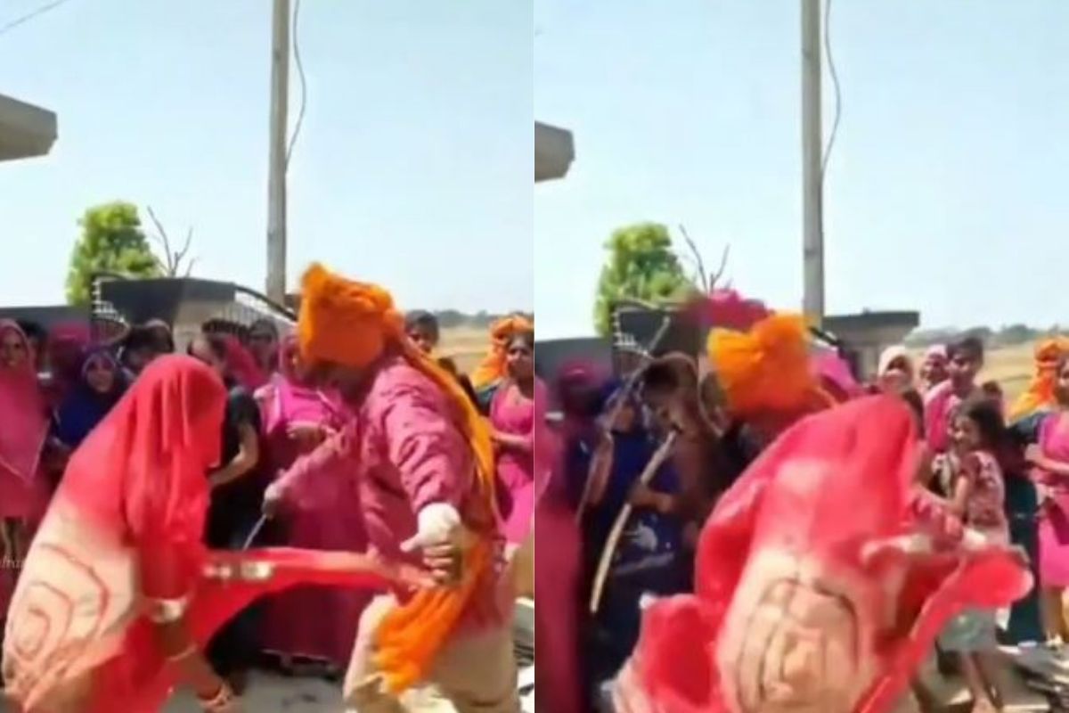 रस्त्यावरच वहिनीसोबत भिडला दीर; दोघांनीही एकमेकांची काठीनं केली धुलाई, पाहा VIDEO