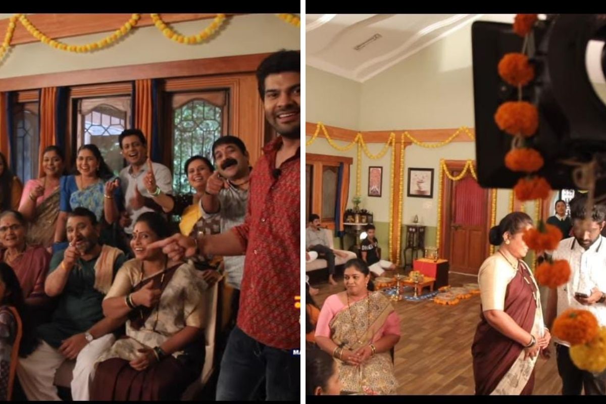 असं होतं ‘तुझ्या माझ्या संसाराला...’ मालिकेचं शुटींग; VIDEO होतोय VIRAL