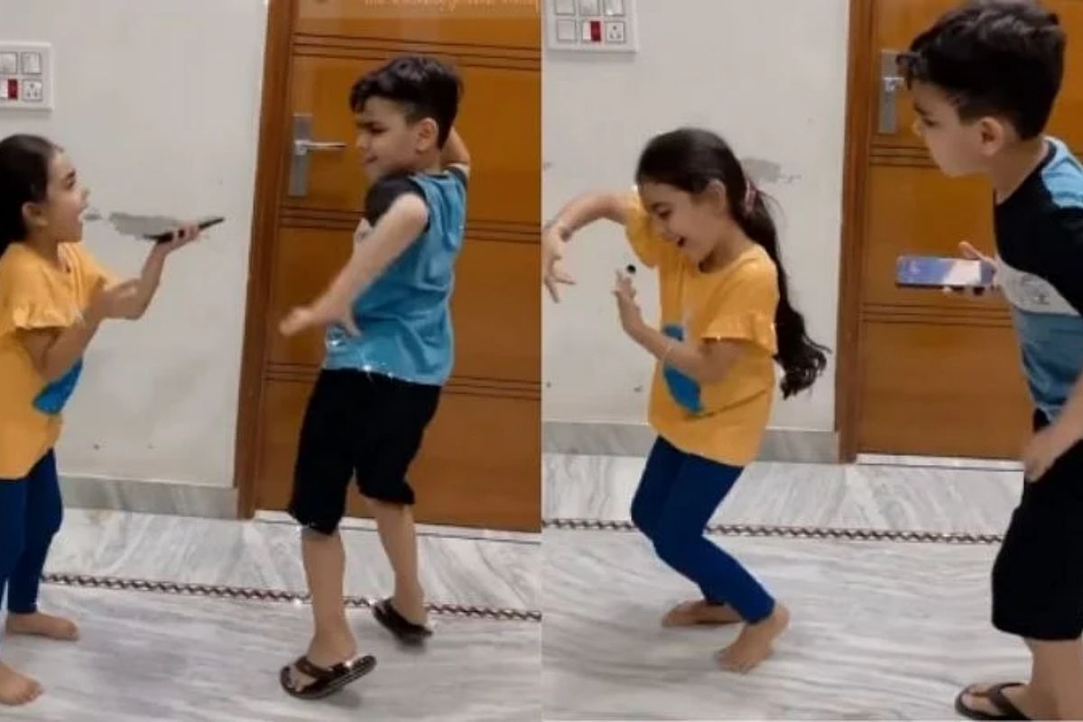 वहिनी-दीराचे ठुमके विसराल; या चिमुरड्या भाऊ-बहिणींनी सोशल मीडियावर घातलाय राडा, पाहा VIDEO