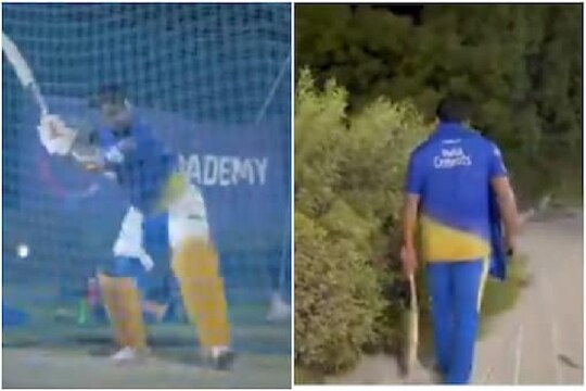 IPL 2021: धोनीनं लगावला महाप्रचंड सिक्स, टिमसह शोधला हरवलेला बॉल, पाहा VIDEO