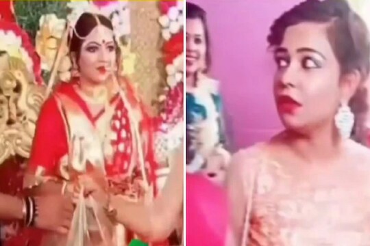 VIDEO : स्टेजवर येऊन तरुणीने नवरदेवासोबत केलं असं काही; पाहून शॉक झाली नवरी