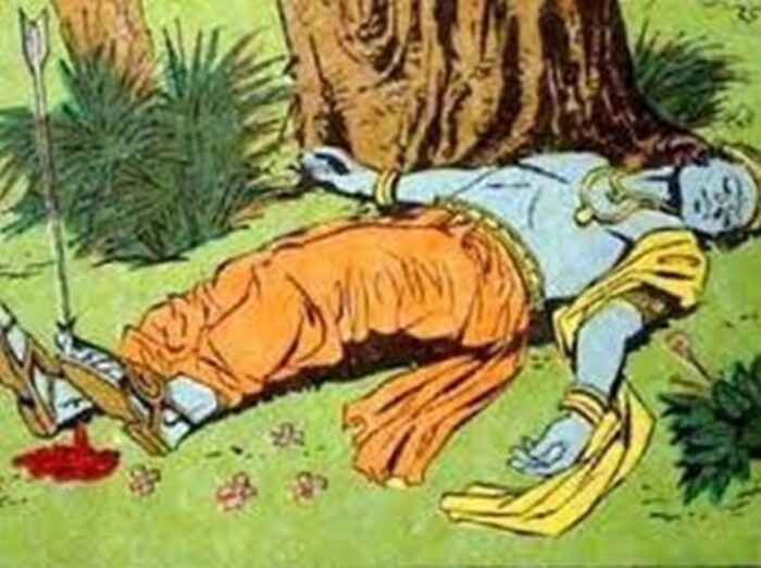 त्रेतायुगात कृष्णाने रामाच्या रुपाने जन्म घेतला आणि सुग्रीवाच्या मोठ्या भावाचा वध केला होता. त्या जन्माची शिक्षा त्यांना पुढच्या जन्मामध्ये भोगावी लागली. खरंतर असं सांगितलं जातं की, जरा मागच्या जन्मीचा वाली होता. बाण लागल्यावर कृष्णाने आपल्या शरीराचा त्याग केला. कृष्णाच्या मृत्यूलाच कलियुगाची सुरवात मानली जाते.