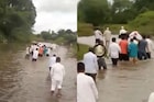 VIDEO:अंत्यसंस्कारासाठी पार करावी लागते नदी,रस्त्यांच्या दुरावस्थेचं भीषण वास्तव