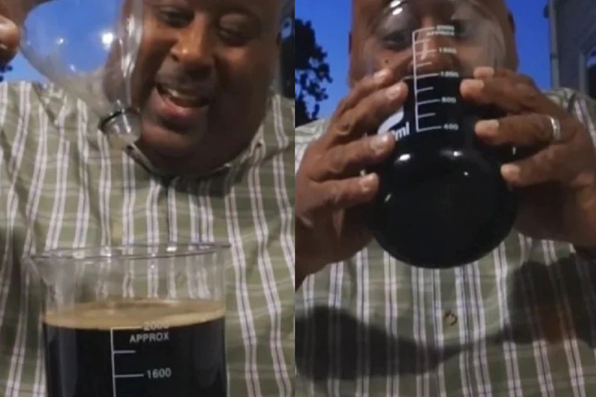 ओ शेठ तुम्ही नादच केलाय थेट! 18 सेकंदात फस्त केला तब्बल 2 लीटर सोडा; पाहा VIDEO