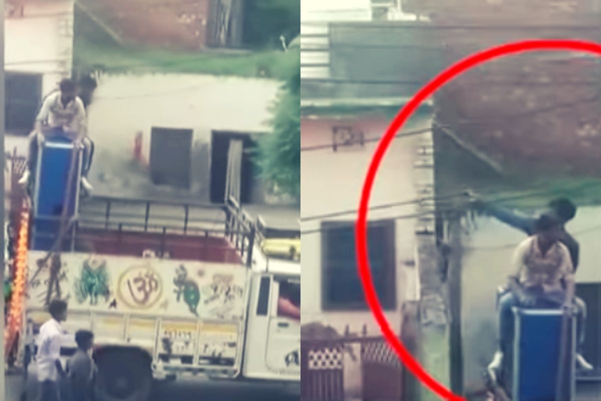 VIDEO : शोभायात्रा झाली शवयात्रा! तरुणाने हाताने उचलली High Voltage तार; एकाचा मृत्यू, पाचजणं गंभीर