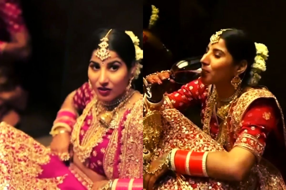 Bride Video: ना कपड्यांची चिंता ना मेकअपची; लिफ्टमध्ये जमिनीवर बसून नवरीची जोरदार पार्टी