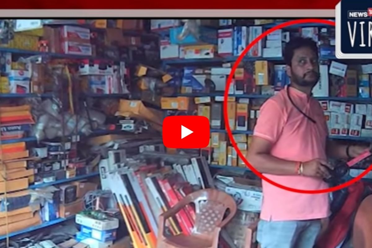 इंजिनियरिंगचं शिक्षण घेतलेला BJP नेता चोरी करताना CCTV मध्ये कैद; Video Viral