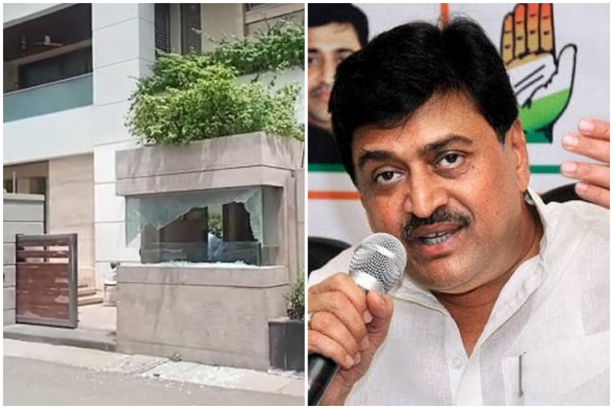 सार्वजनिक बांधकाम मंत्री अशोक चव्हाणांच्या घरावर दगडफेक