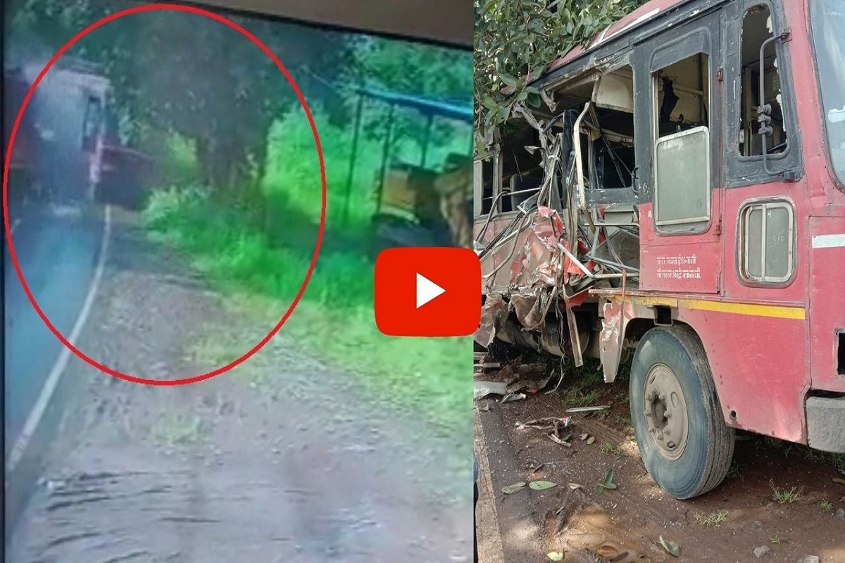 पालघरमध्ये दोन एसटी बसमध्ये भीषण अपघात; 50 प्रवासी जखमी, अपघाताचा थरारक VIDEO आला समोर