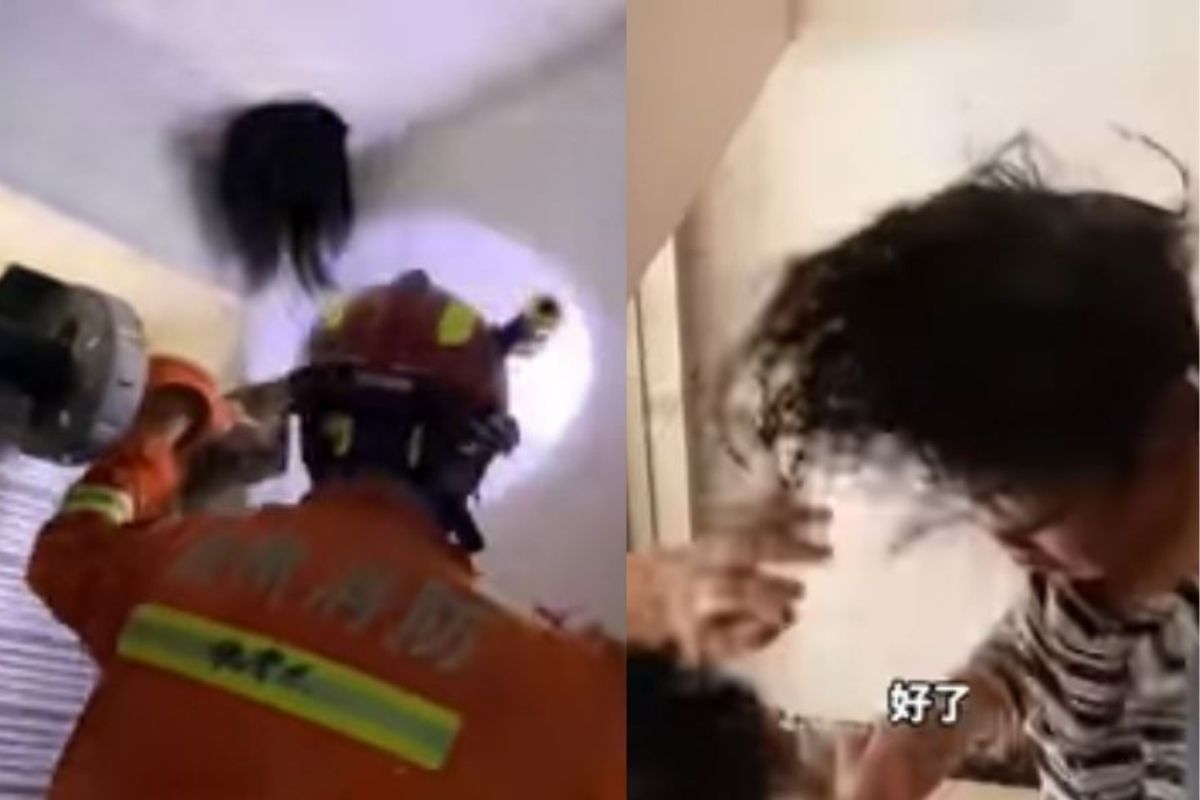 VIDEO : घराच्या छताला लटकताना दिसलं महिलेचं डोकं; सत्य समजताच सरकली कुटुंबीयांच्या पायाखालची जमीन