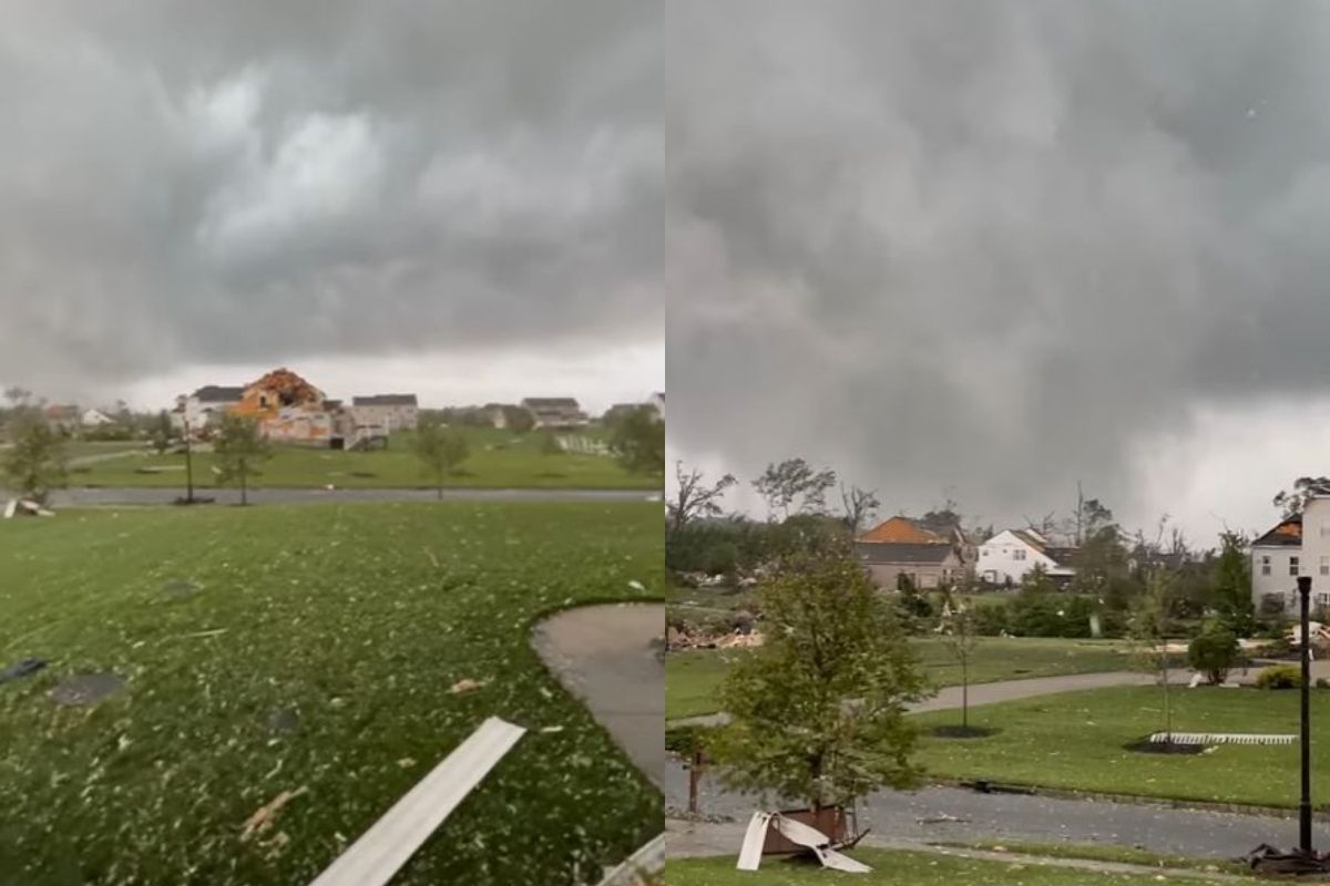 व्हिडिओ शूट करत होता व्यक्ती; इतक्यात चक्रीवादळानं पूर्ण घरच झालं उद्धवस्त, धडकी भरवणारा VIDEO