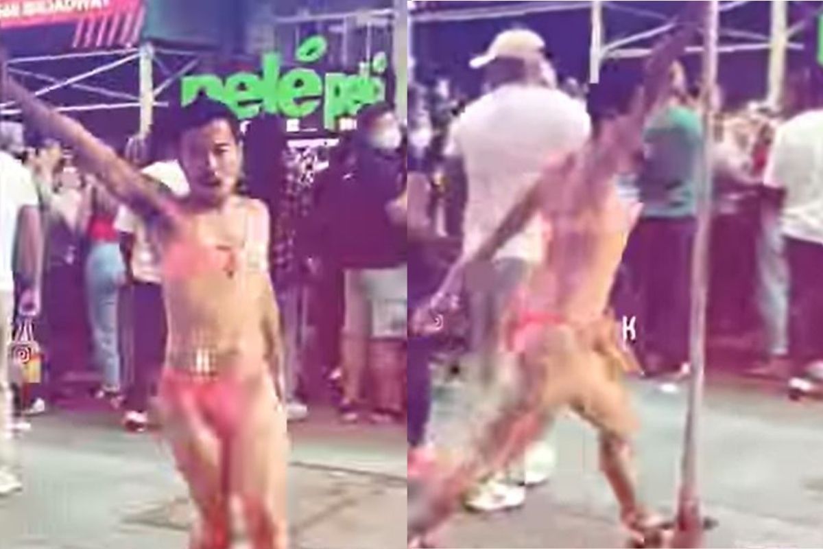 VIDEO: हे काय! गर्दीच्या ठिकाणी Bikini घालून पोल डान्स करू लागला तरुण; अवाक होऊन बघत राहिले लोक
