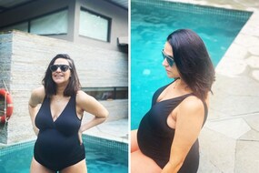 नेहा धूपियाची 'Pool Party'; अभिनेत्रीनं बेबी बम्पसह केलं नवं PHOTOSHOOT