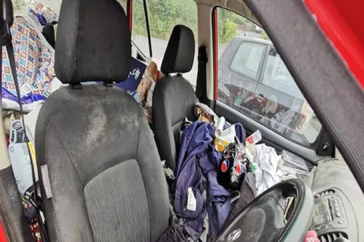 बापरे! हे काय आहे? कारमधील कचऱ्यात दिसलं असं काही की पाहूनच फुटेल घाम