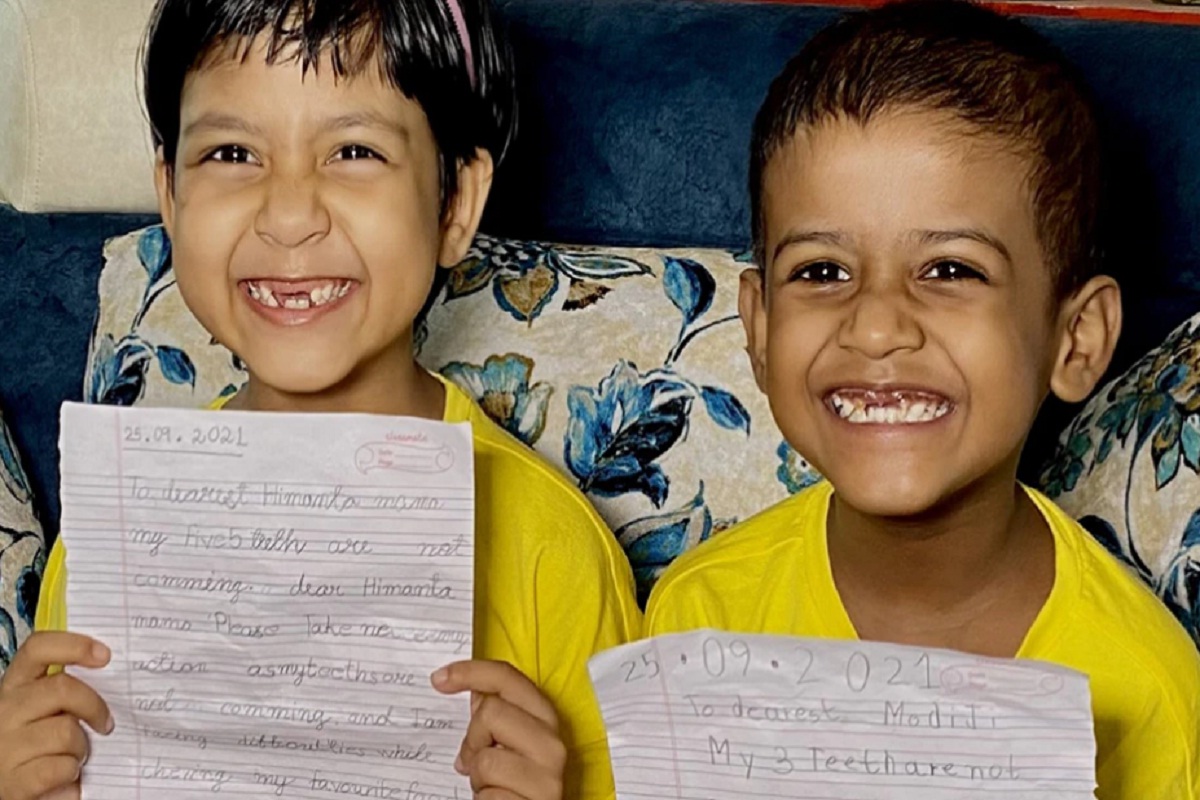 आमचे दात येत नाहीयेत, काहीतरी करा म्हणणाऱ्या चिमुकल्यांच्या पत्राला मुख्यमंत्र्यांचं उत्तर आलं; म्हणाले..