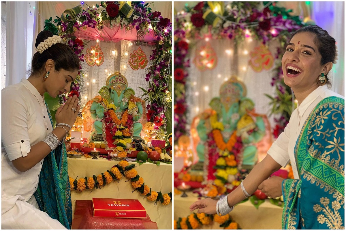देवमाणूस या लोकप्रिय मालिकेतून घराघरात पोहोचलेली दिव्या सिंग म्हणजेच अभिनेत्री नेहा खान सध्या गणेश चतुर्थी साजरी करताना दिसत आहे. पाहा तिचे फोटो.