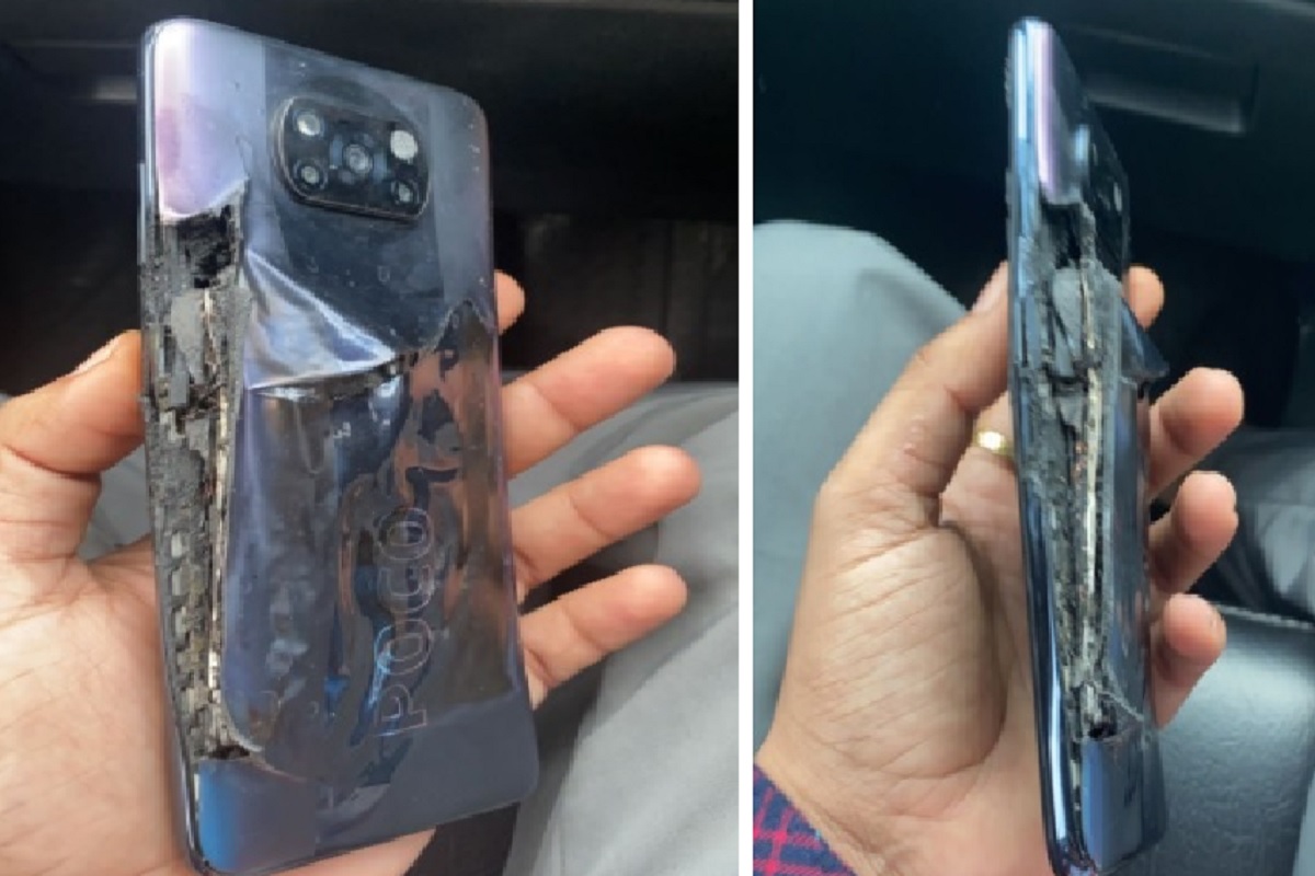 चार्ज झाल्यानंतर स्मार्टफोनमध्ये झाला ब्लास्ट, भयंकर PHOTO व्हायरल