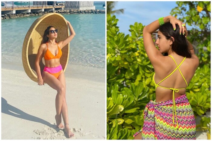 अभिनेत्री सारा अली खान (Sara Ali Khan) बीचवर आनंद घेताना दिसत आहे. तिचे बिकीनी फोटो व्हायरल होत आहेत.