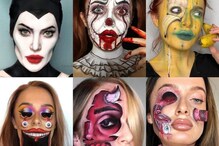 बापरे! हा असा कसला Makeup? तरुणीला पाहून भल्याभल्यांना फुटतो घाम; पाहा PHOTOS बापरे! हा असा कसला Makeup? तरुणीला पाहून भल्याभल्यांना फुटतो घाम; पाहा PHOTOS
