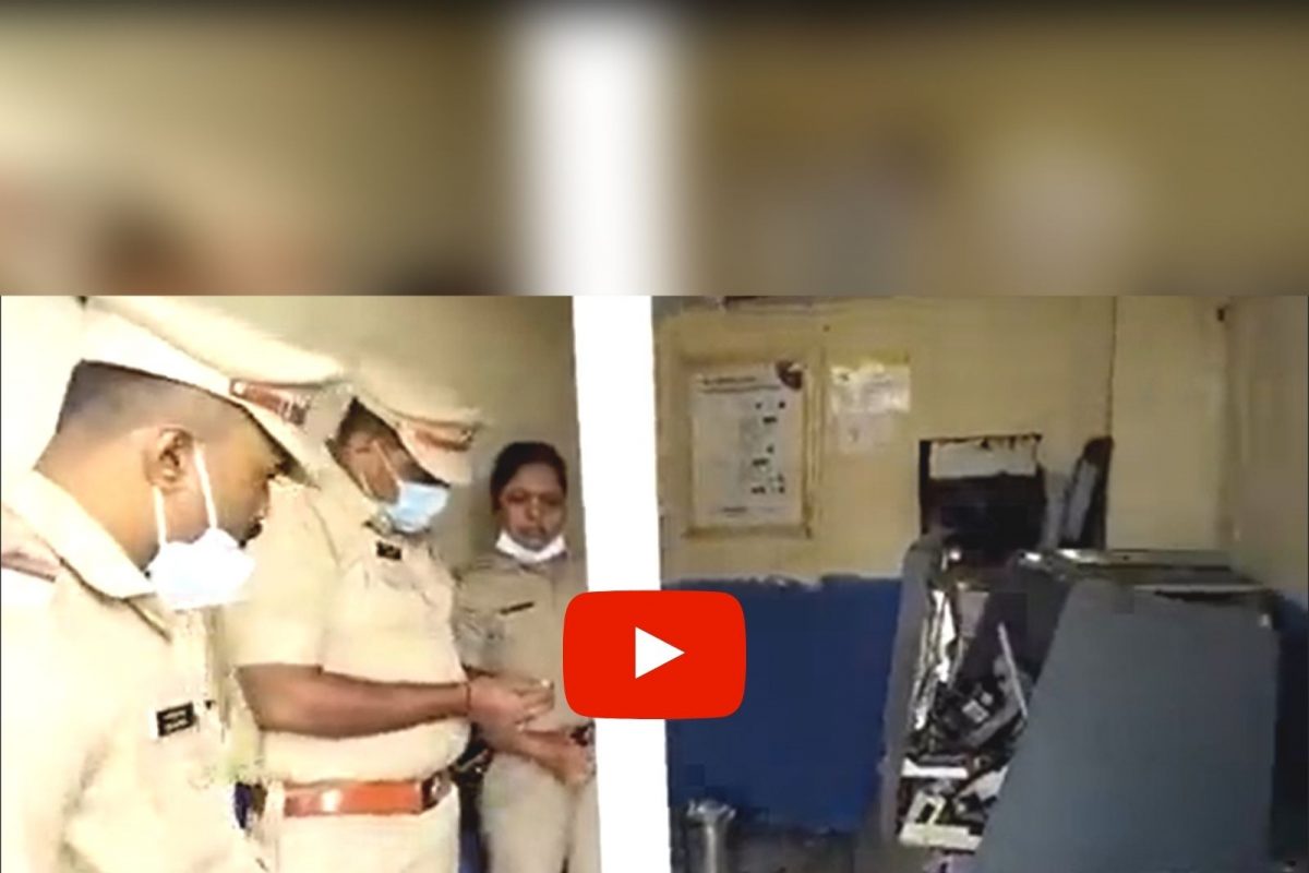 जिलेटीनच्या कांड्यांनी घडवला स्फोट; नगरमध्ये एटीएम फोडून लाखो रुपये लंपास, पाहा VIDEO