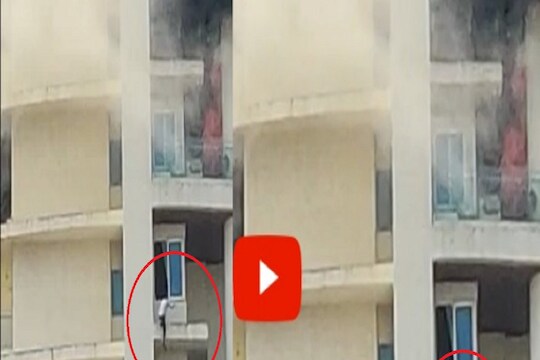 मुंबईत इमारतीला भीषण आग, तरुणाची 19व्या मजल्यावरुन उडी, अंगावर काटा आणणारा  VIDEO