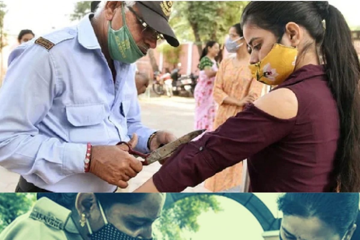 परीक्षा केंद्राबाहेर गार्डने विद्यार्थिनीच्या टॉपच्या बाह्या कापल्या; महिला आयोगाने घेतली गंभीर दखल