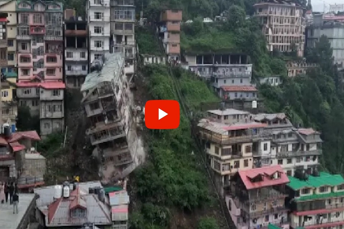 डोंगरावर बांधलेली 7 मजली इमारत कोसळली 7 सेकंदात, बघा घटनेचा Live Video