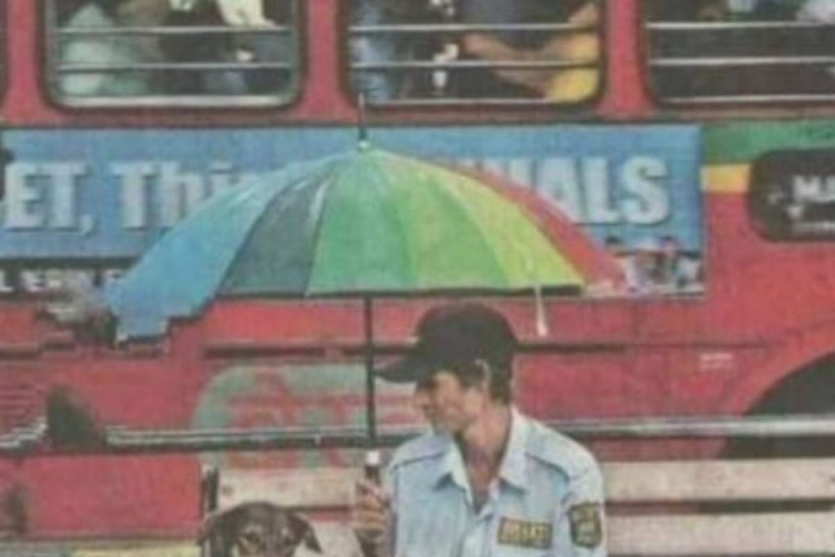 पावसात भिजणाऱ्या कुत्र्याच्या मदतीला धावून आला गार्ड; मनाला स्पर्शून जाणारा Photo Viral