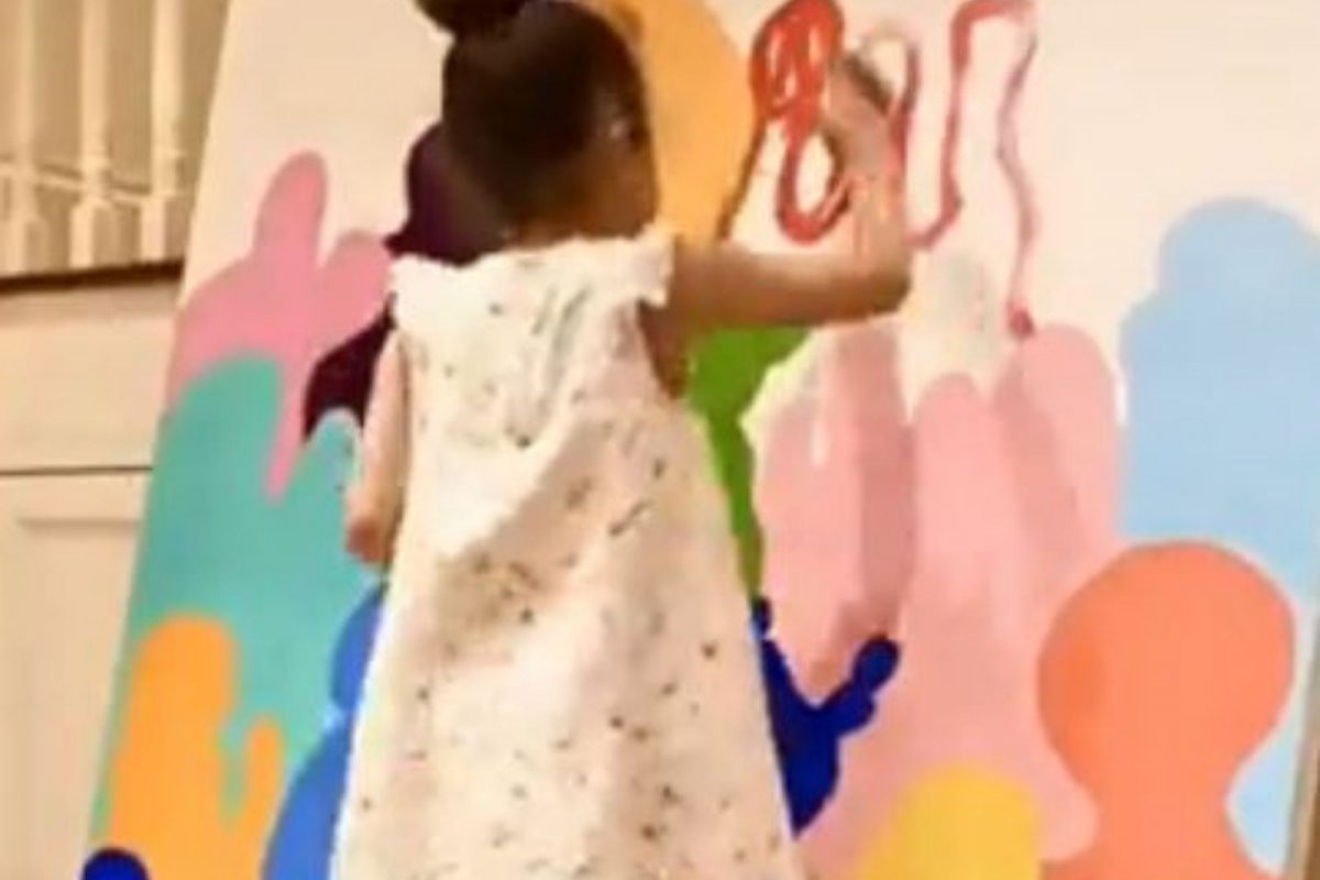 5 वर्षीय चिमुकलीने कॅनव्हासवर रेखाटलं अतिशय सुरेख चित्र; VIDEO पाहून तुम्हीही म्हणाल 'WOW'!