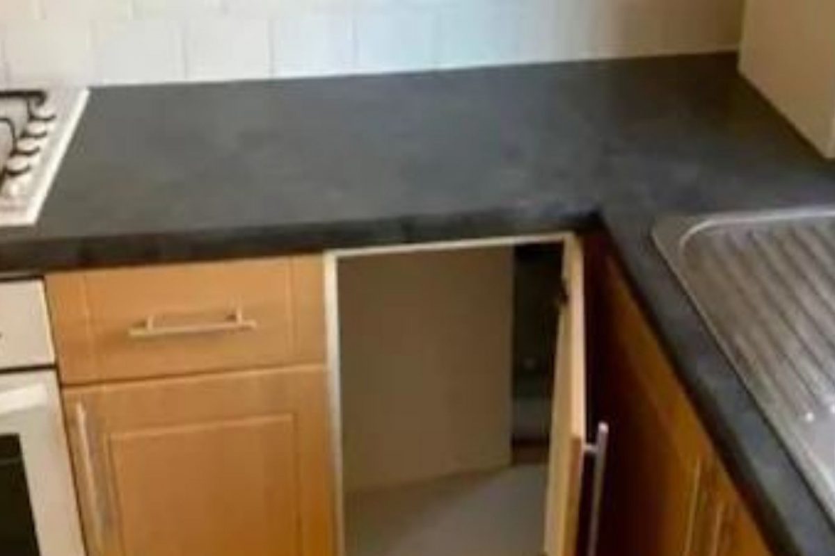 पैसे वाचवून कपलनं खरेदी केलं नवं घर; किचनमधील कपाट उघडताच बसला धक्का