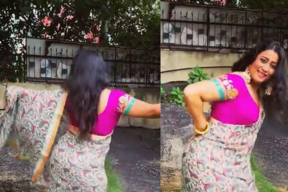 साडी नेसून ‘Manike Mage Hithe' गाण्यावर धरला ठेका; Dance Video चा इंटरनेटवर धुमाकूळ