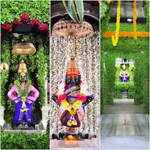 Vitthal Rukmini: विठ्ठल रुक्मिणी मंदिर सजलं, घटस्थापनेनिमित्त मंदिराच्या गाभाऱ्याला आकर्षक फुलांची आरास, पाहा PHOTOS
