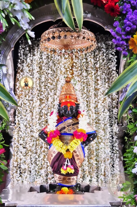 शारदीय नवरात्रौत्सवाला आजपासून सुरुवात झाली. आजच्या या दिवशी तुळस, शेवंती, झेंडू, जरबेरा, कागडा, कामिनी आणि गुलाबाच्या फुलांनी श्री विठ्ठल रुक्मिणी मंदिरात आकर्षक आरास केली आहे. (फोटो सौजन्य: श्री विठ्ठल रुक्मिणी मंदिर समिती) 