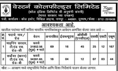 WCL Nagpur Recruitment 2021
