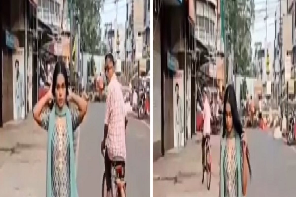 चाचा, चाचा बस हो गया...रस्त्यावरुन जाणाऱ्या तरुणीला पाहून काकांनी दिली अशी रिअॅक्शन; VIDEO व्हायरल