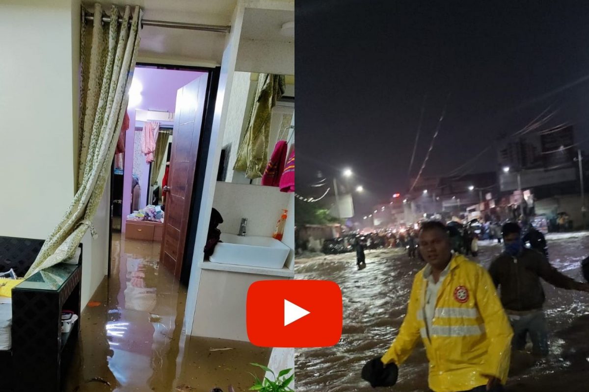 पुण्यात पावसाचं धूमशान; रस्ते जलमय झाल्याने वाहतूक विस्कळीत, घरांमध्येही शिरलं पाणी, पाहा VIDEO