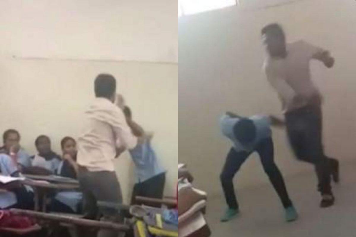 होमवर्क न केल्याने शिक्षक मनोज कुमार याने गणेशला बेदम मारहाण केली आहे. (फोटो-लोकमत)