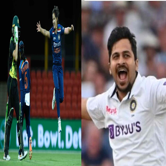 मुंबईकर शार्दुल ठाकूरने (Shardul Thakur) ऑस्ट्रेलियाचा दौरा गाजवल्यानंतर आता टीम इंडियाला आणखी एक ठाकूर मिळाली आहे. ऑस्ट्रेलियाविरुद्धच्या तिसऱ्या टी-20 मधून रेणुका सिंग ठाकूरने (Renuka Singh Thakur) आंतरराष्ट्रीय क्रिकेटमध्ये पदार्पण केलं. आपल्या पहिल्याच सामन्यात रेणुकाने धमाकेदार कामगिरी केली. रेणुकाने 4 ओव्हरमध्ये फक्त 23 रन दिल्या आणि 1 विकेट घेतली. ऑस्ट्रेलियाची विकेट कीपर एलिसा हिलीला रेणुकाने आऊट केलं. 