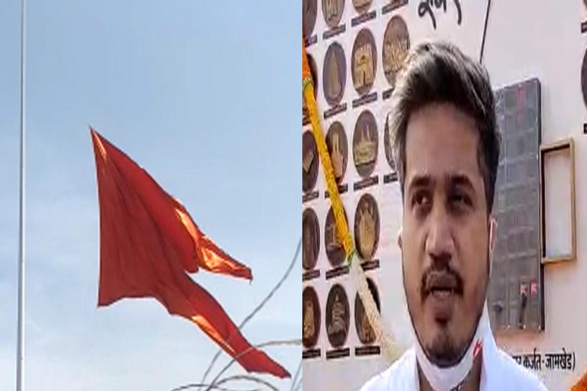 '74 मिटरचा हा ध्वज असून 90 किलो वजन आहे. मी भगव्याचे राजकारण करणारा नाही,  मी फक्त विकासाचे राजकारण करणार'