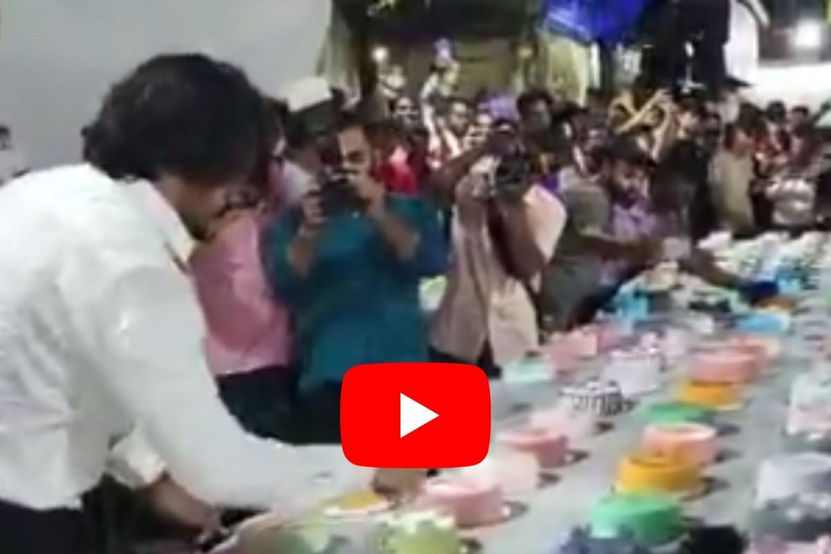 भावाचा बड्डे! कांदिवली स्टेशनजवळ तब्बल 550 केक कापून वाढदिवस साजरा, विश्वास नसेल बसत तर पाहा VIDEO