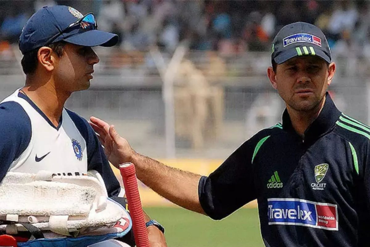 ricky ponting with rahul dravid