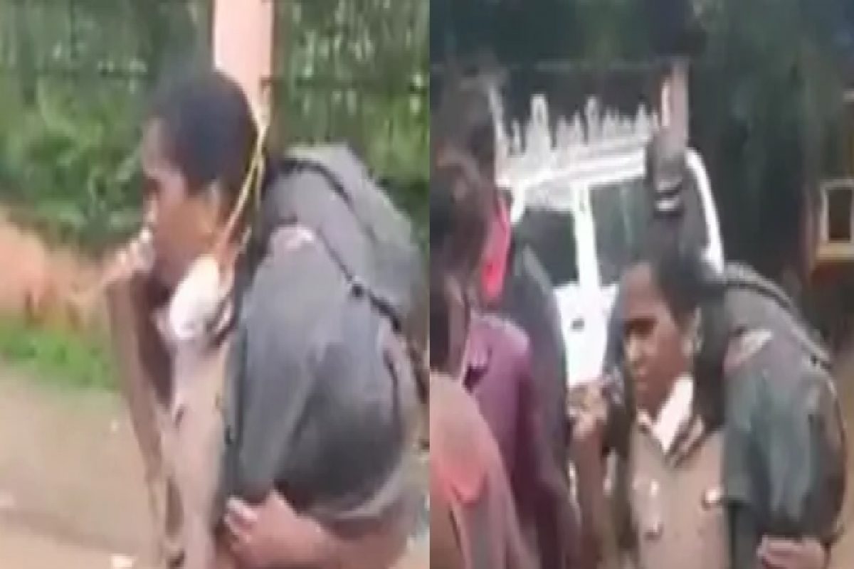 महिला पोलिसाचा ‘बाहुबली’ अवतार, बेशुद्ध नागरिकाला घेतलं खांद्यावर; Video पाहून वाटेल अभिमान