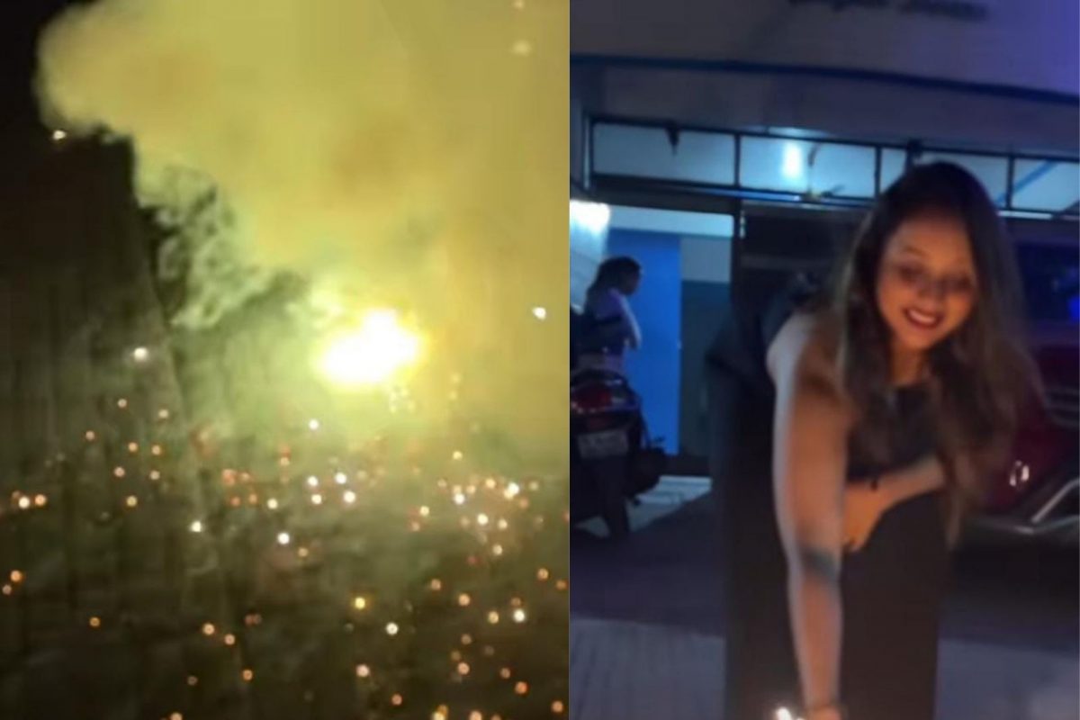 फटाके उडवताना अभिनेत्रीसोबत घडला धक्कादायक प्रसंग; VIDEO पाहून उडेल तुमचीही घाबरगुंडी