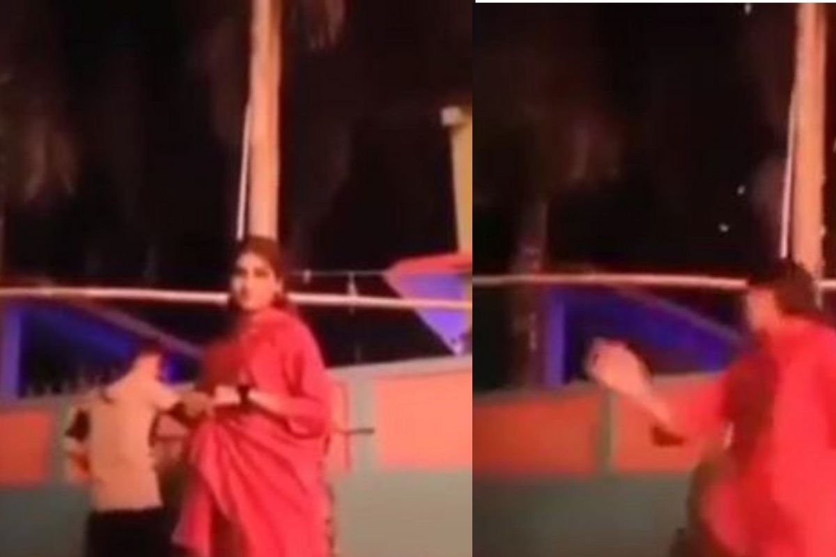 फोटोसाठी पोज देताना अचानक शेजारीच फुटला फटाका अन्...; पाहा कशी झाली तरुणीची अवस्था, VIDEO