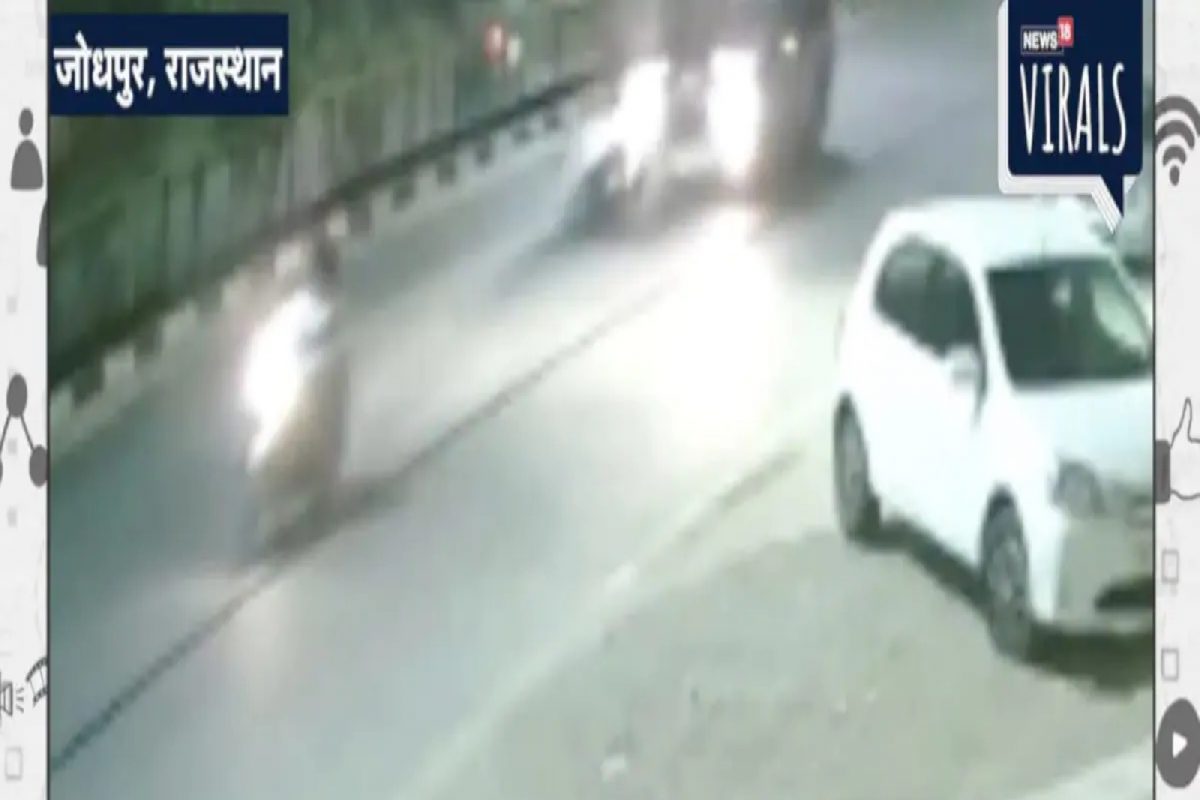 वेगवान कारच्या धडकेनं पती-पत्नी उडाले हवेत, अपघाताचा Live Video